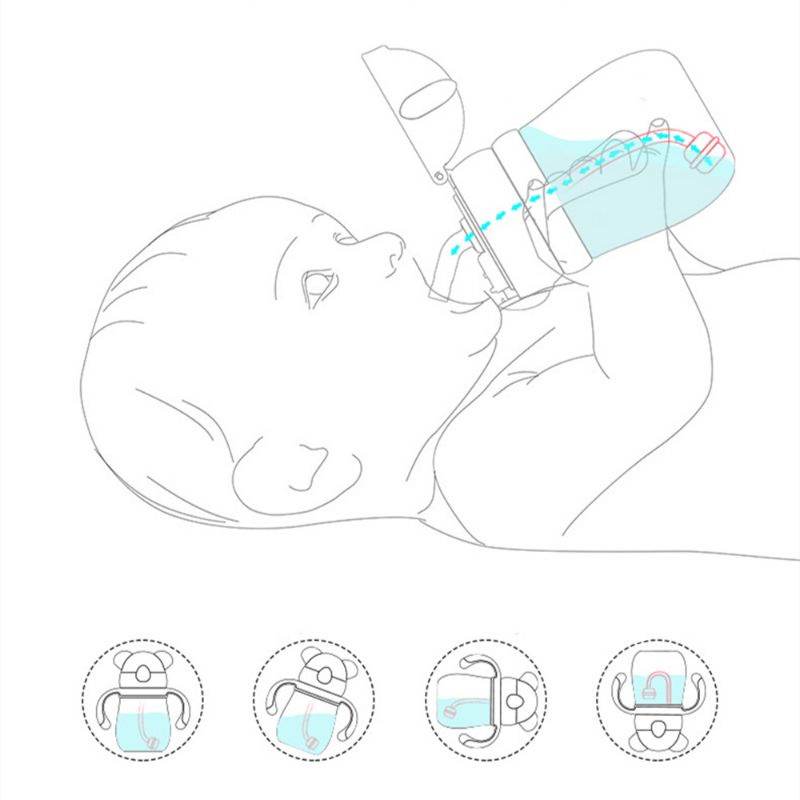 BOTOL Minum anak bayi sedotan anti tumpah dengan handle