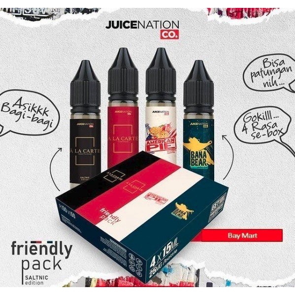 Friendly Pack SaIt nic 4 x 15ml Original Creamylicious Bercukai