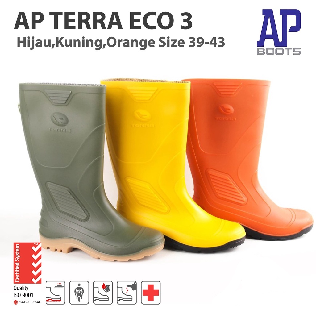 Sepatu Boot Tinggi Pria Wanita Sepatu proyek AP BOOTS AP TERRA ECO 3 HIJAU KUNING ORANGE