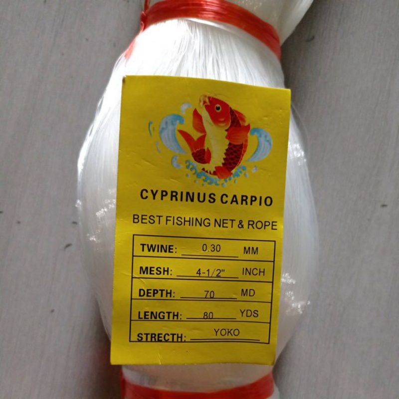 Jaring ikan 0.30 4½ 70md/80yds yoko mata jaring tidak lerek jaring ikan senar pukat jaring ikan
