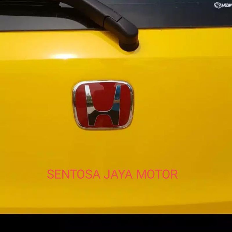 EMBLEM LOGO HONDA MERAH CHROME BRV CRV JAZZ HRV BRIO MOBILIO FREED