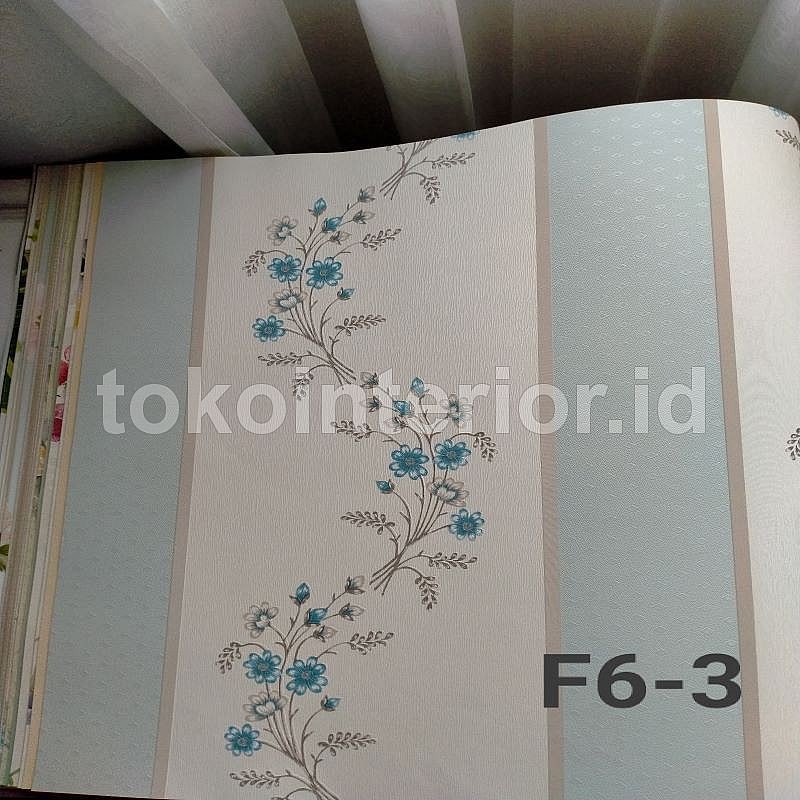 Wallpaper Dinding Murah Bunga Salur Garis Vertikal