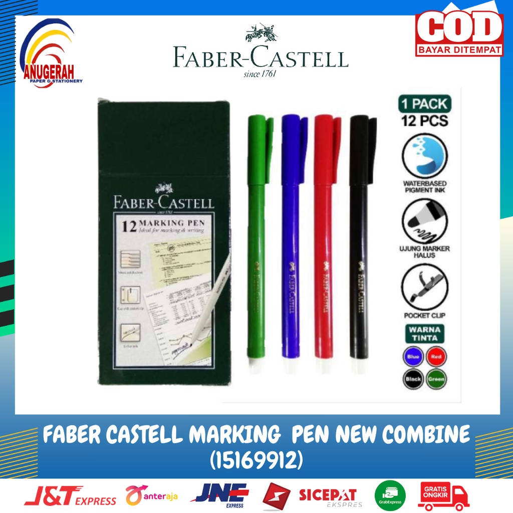 

Faber Castell Marking Pen New Combine 15169912 Black (PCS)