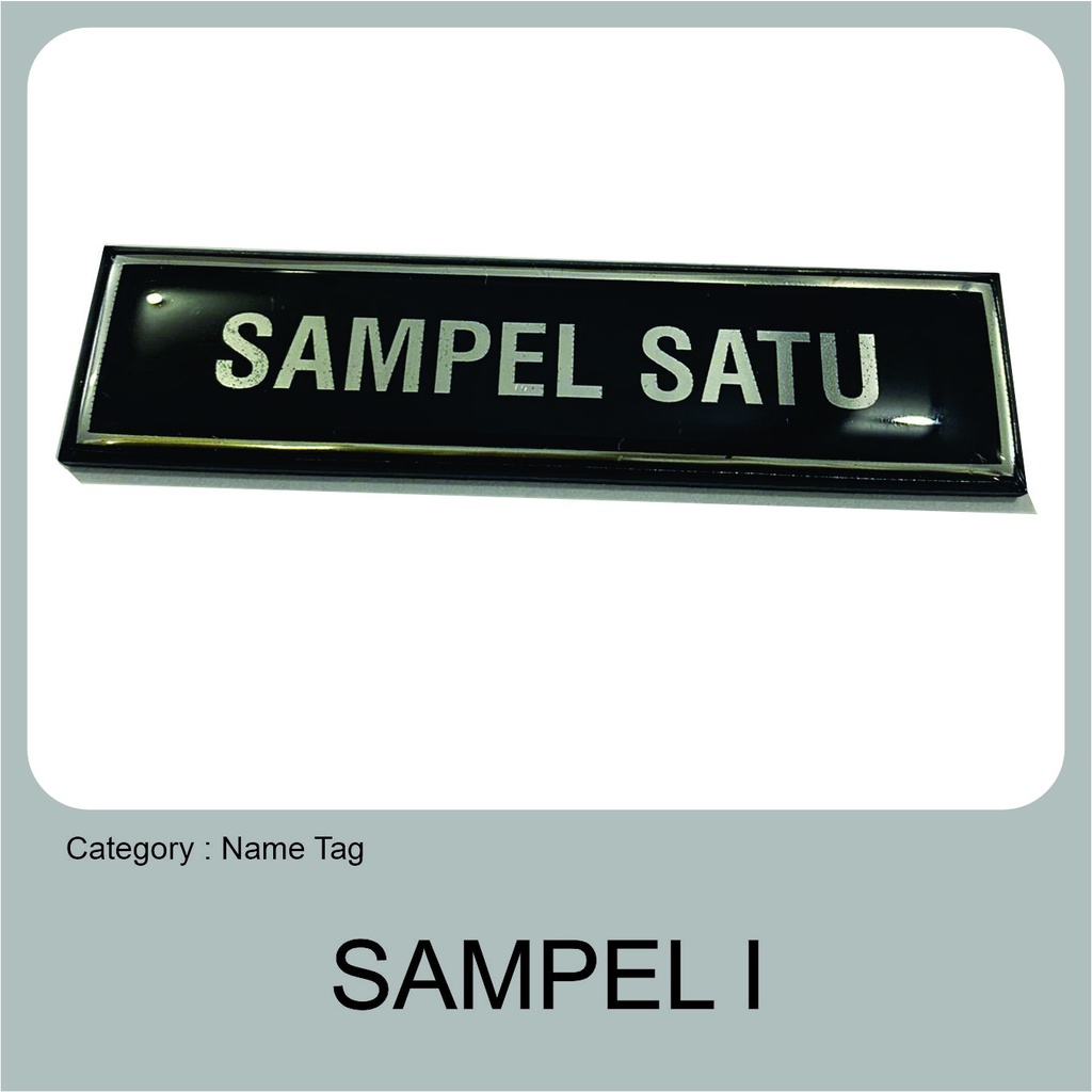 

Name Tag Akrilik Keren Cetak Custom, Cocok untuk Seragam Sampel Satu (HITAM-SILVER-SILVER)