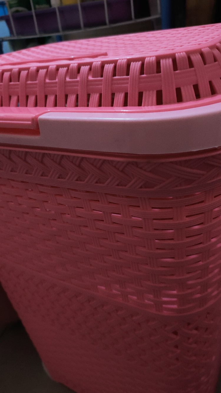 Keranjang Baju / Laundry Basket / Tempat Penyimpanan Baju Kotor Gr Pink Genki Market