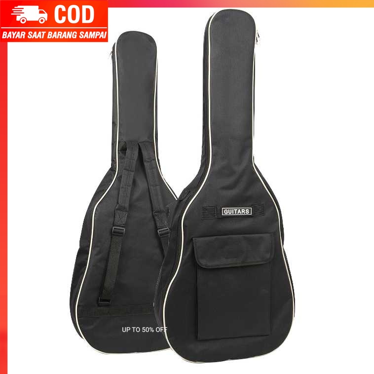 (100% BARANG ORI) Tas Gitar Oxford Padded Guitar Case Double Strap Waterproof - ZH06501