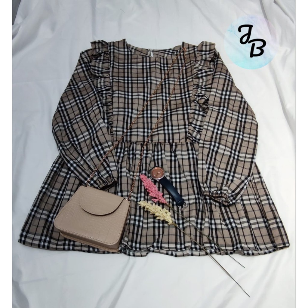 JB CIRELEA BLOUSE - BLOUSE MUTHIA / BLOUSE CIRELEA (LD 96 PJ 60)-Kotak Coklat