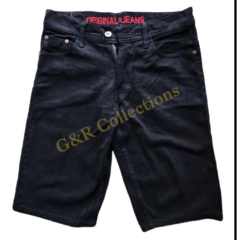 Celana Jeans Pendek Pria Hitam Celana Denim Pendek Pria Hitam Pekat Celana Hitam Pendek Pria