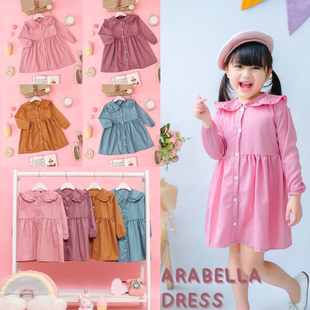 DRESS ARABELLA 3-6 Tahun Baju Dress Anak