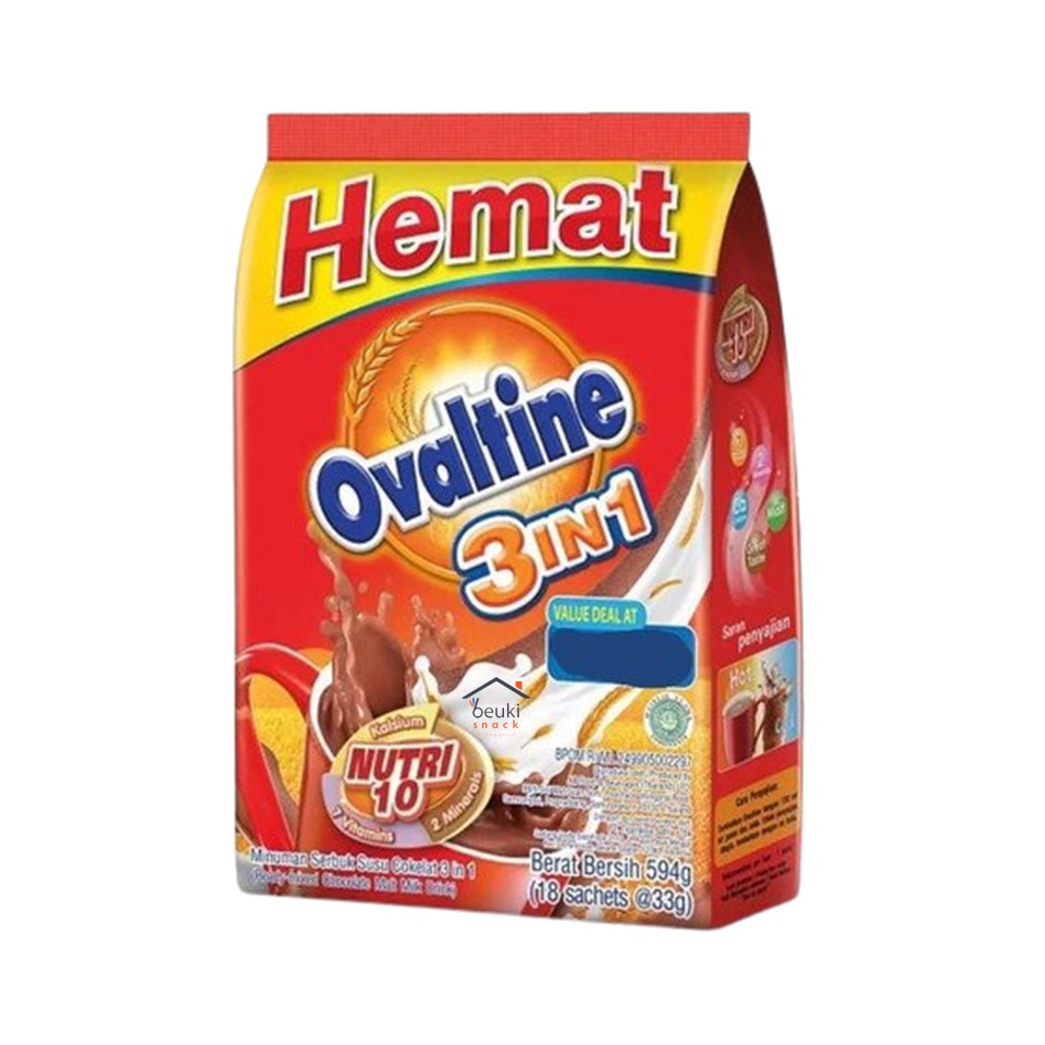 

Ovaltine 3in1 Minuman Serbuk Susu Cokelat