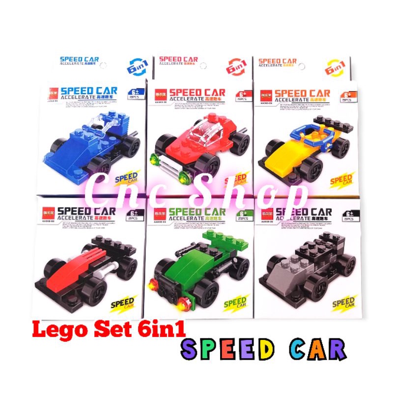 Mainan Mobil Mobilan Mini 1Set 6pcs Seri Speed Cars DIY Anak Bagus Murah