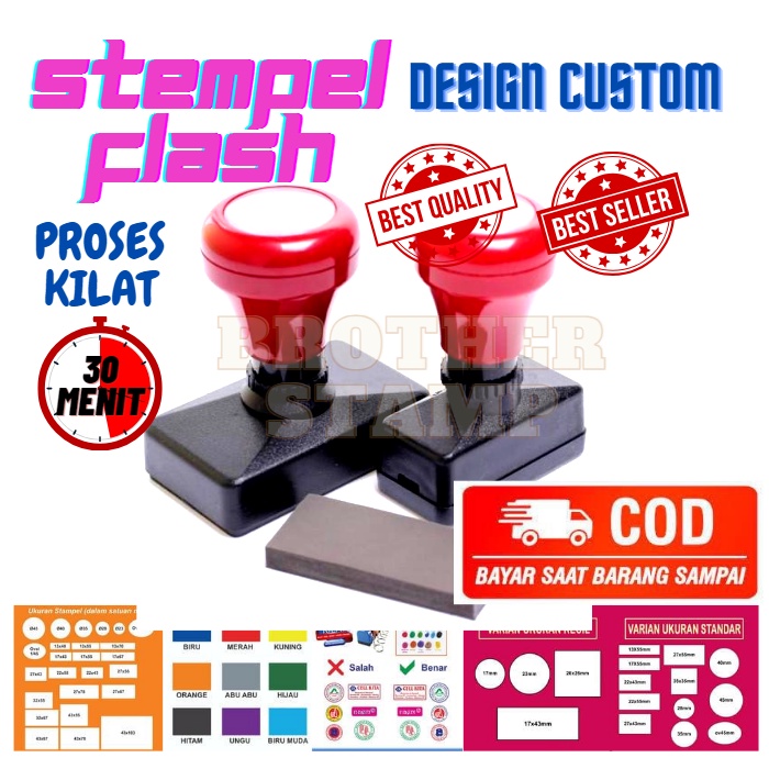 

STEMPEL CUSTOM / 22X55 MM / OTOMATIS TINTA / BISA 2 WARNA