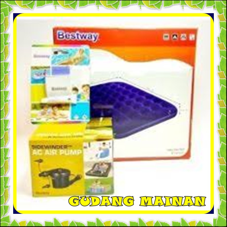 [Paket hemat]Kasur sofa Kasur Angin Bestway King/Pompa Listrik Bestway/Lem Bestway bestway set murah