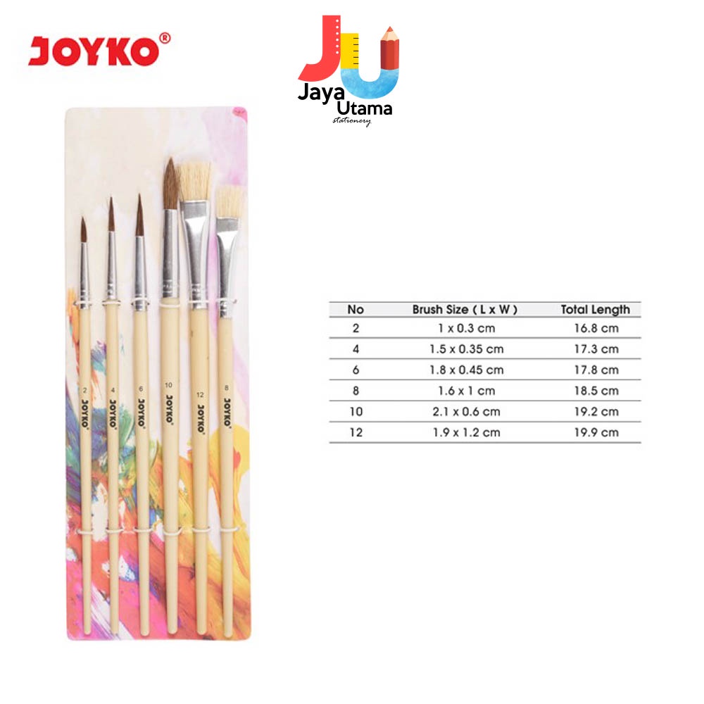 

Joyko Kuas Set Brush Cat Air Lukis Acrylic Joyko BR-1