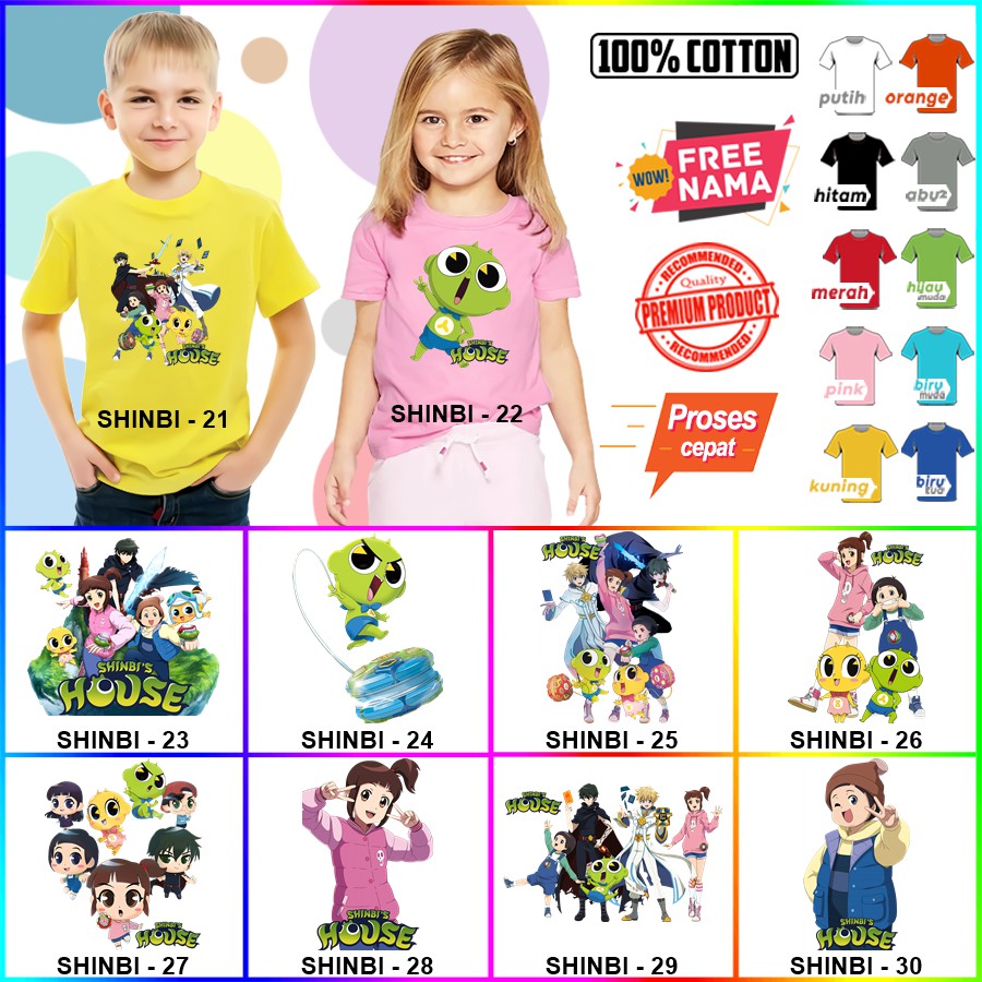 Baju Kaos ANAK DAN DEWASA SHINBI HOUSE / THE HAUNTED HOUSE COUPLE (FREE NAMA)