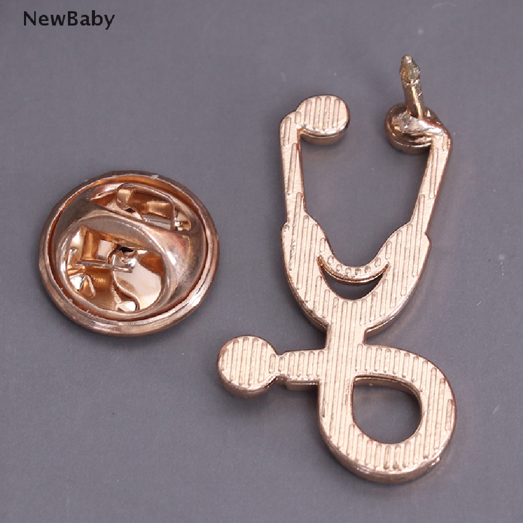 Newbaby 1pc Bros / Pin Bentuk Stetoskop Untuk Aksesoris Kerah / Hadiah