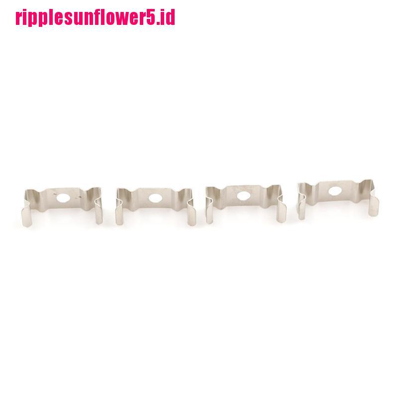 4pcs Klip Holder T5 Warna Silver Fluorescent