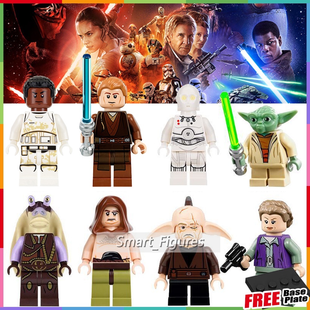 Mainan Action Figure Minifigures Princess Leia Even Piell Gungan Master Yoda Star Wars PG8049