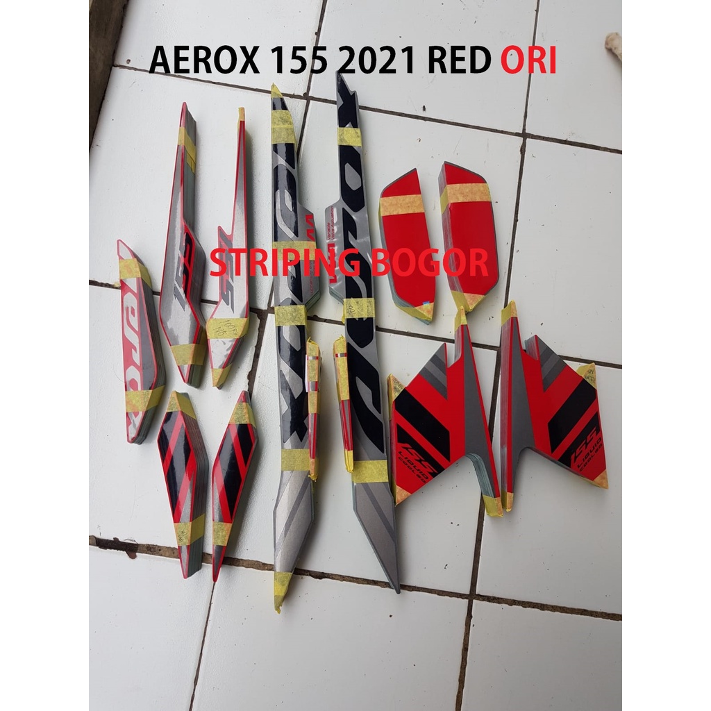 Striping Motor Yamaha Aerox 155 2021 Red ORI