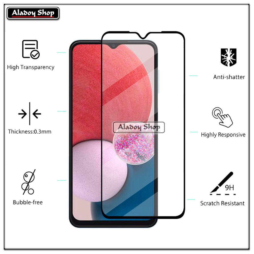 PROMO 3 IN 1 PAKET Tempered Glass SAMSUNG A13 4G Free Tempered Glass Camera dan Skin Carbon