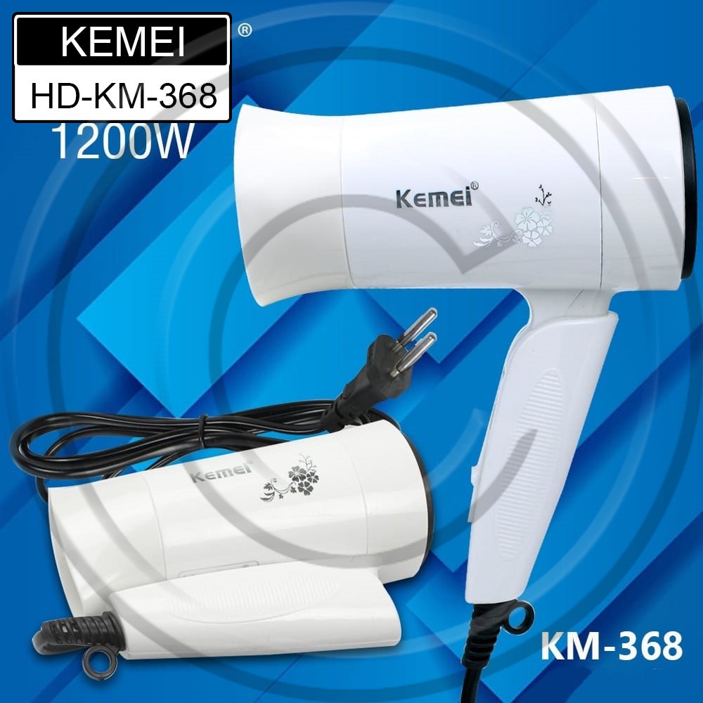 KEMEI / KM-368 / Hair Dryer Mini Foldable Hairdryer Travel / Hairdryer Lipat Mini / Pengering Rambut - CO