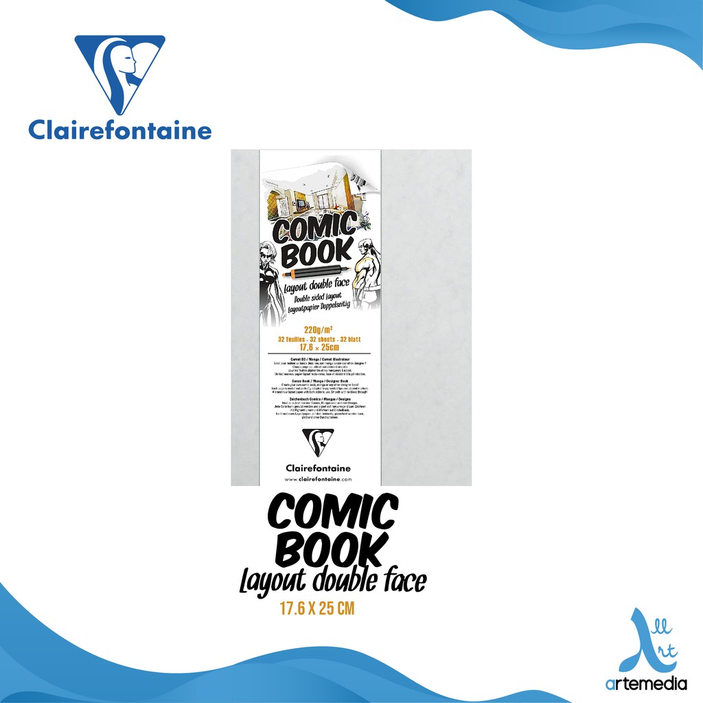 

Clairefontaine 17,6x25cm Double Sided Layout Paper Book