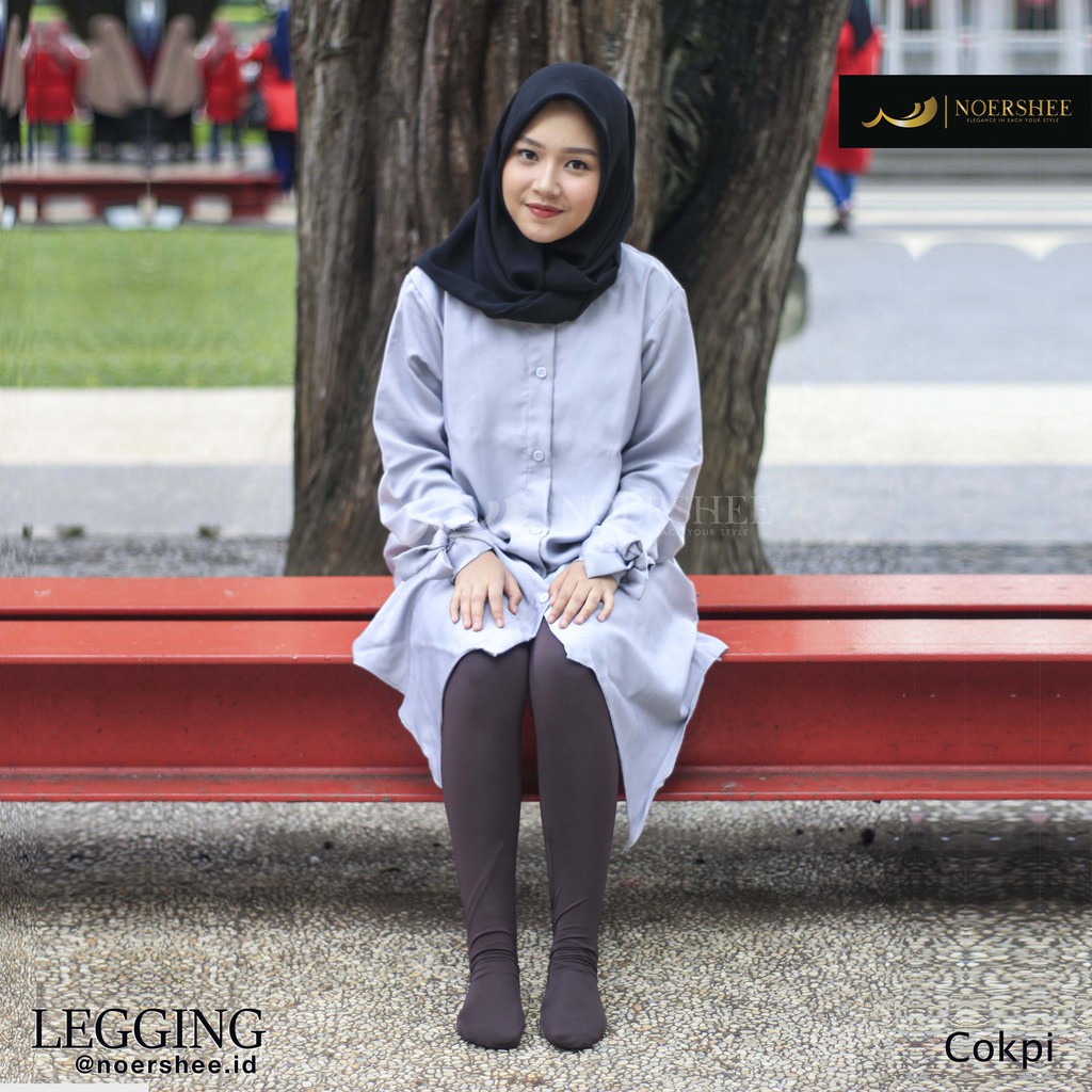 Legging Wudhu Wanita Muslimah Jumbo Polos BB 45-85kg BiG size