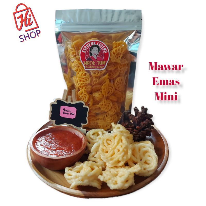 

Kerupuk Mentah Krupuk Kering Kerupuk Bunga Krupuk Mawar Emas Mini Kualitas Premium