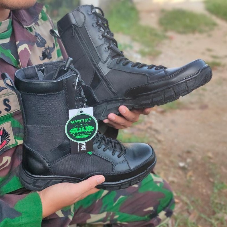 SEPATU PDL MARCHAZ POLIS WEBA KULIT SAPI ASLI SEPATU PDL TNI POLRI SECURITY SATPAM DINAS LAPANGAN