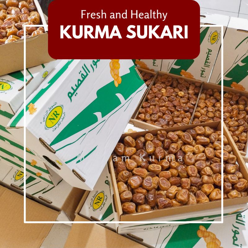 KURMA SUKAR AL QASSIM 3.2 KG STOK TERBARU EXP 2025 / SUKKARI HARGA RESELLER CHAT AJA