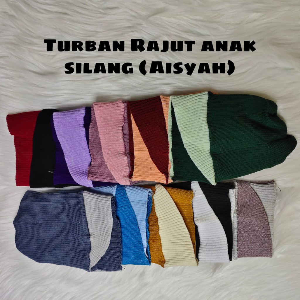 TURBAN ANAK RAJUT SILANG/AISYAH