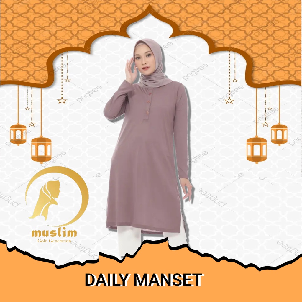 Atasan Wanita Tunik Blouse Wanita Baju Muslim Syari Terbaru Kekinian Berkualitas - Daily Manset Tuni