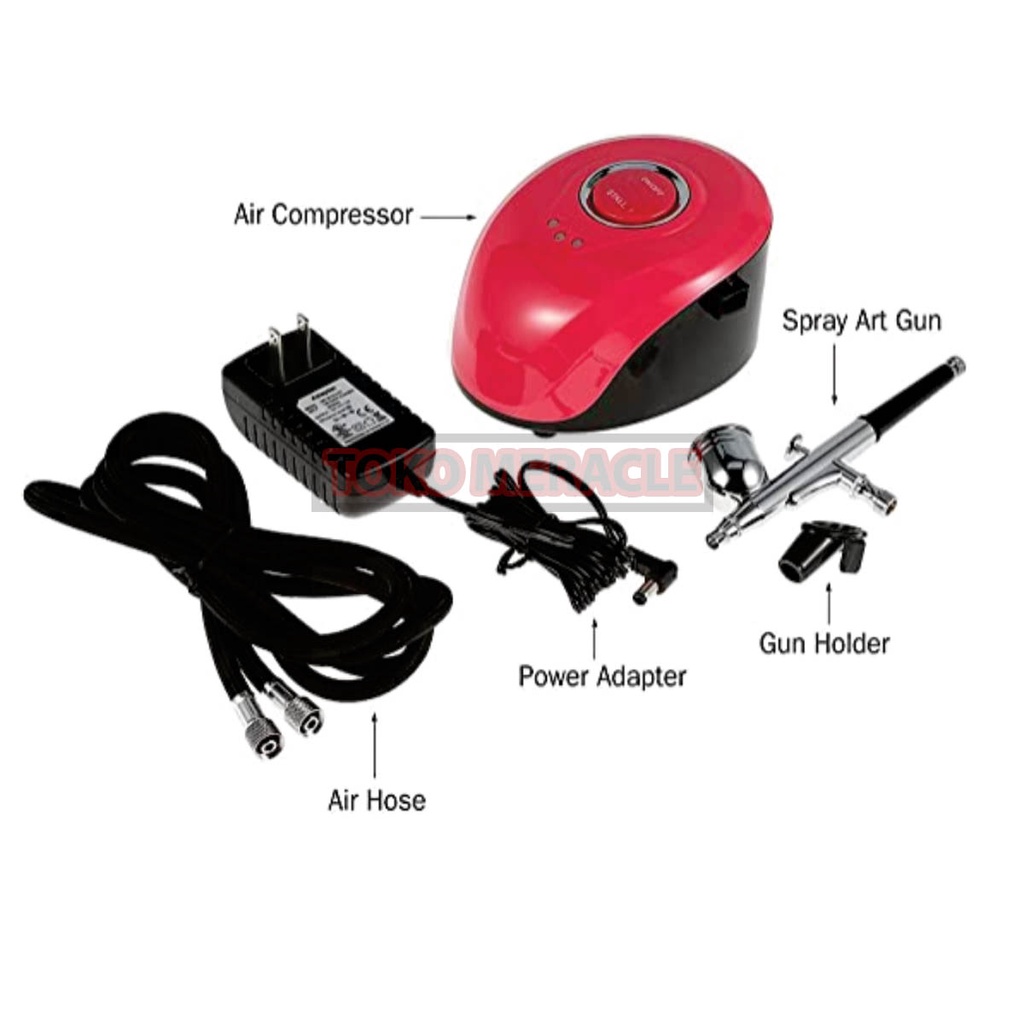 [ORIGINAL] Bull Kompresor Mini untuk Makeup dan Cat BLSG01-019 / Mini Compressor Makeup Kit, Nail Ar