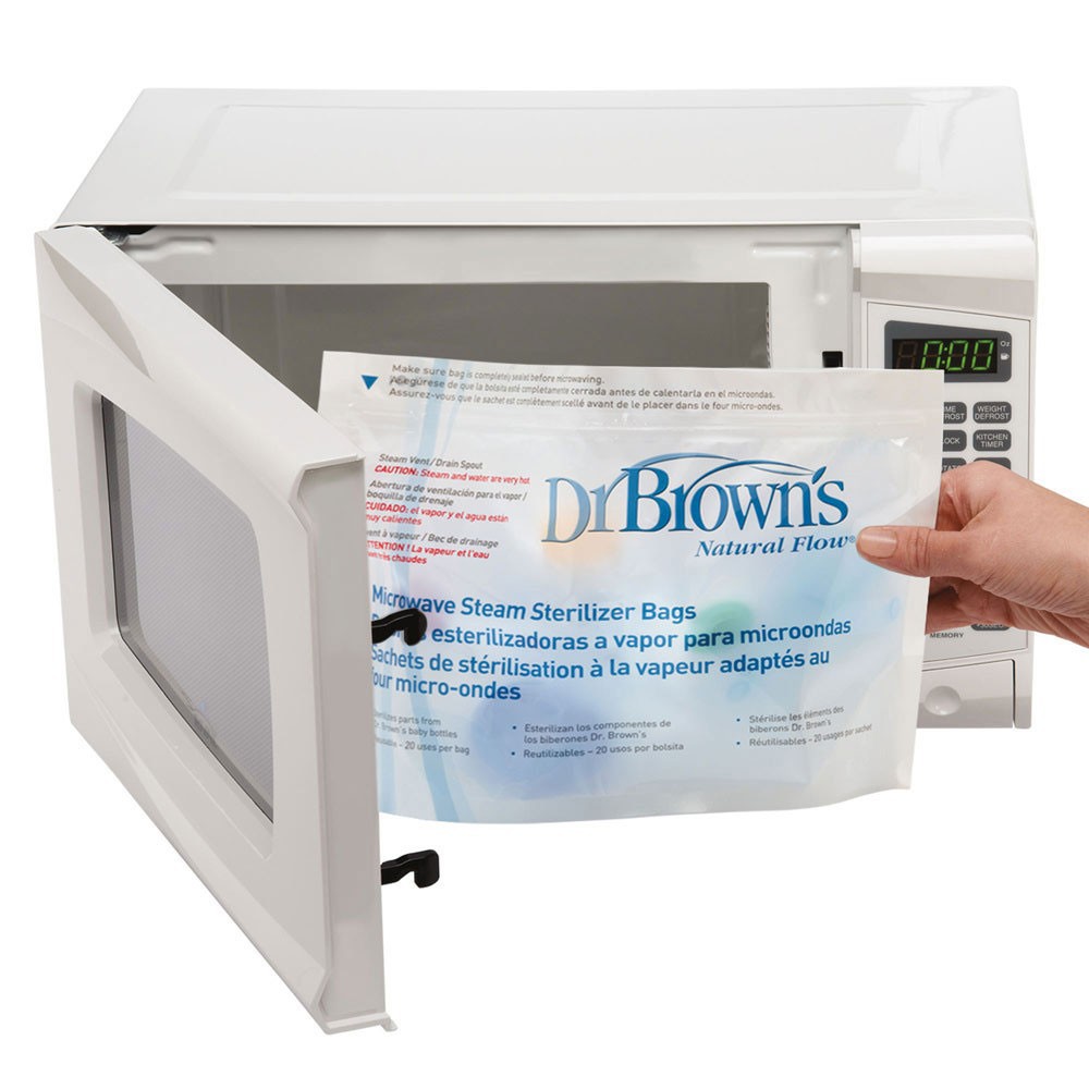 Dr. Brown's Reusable Microwave Steam Sterilizer Bags isi 5 Kantong Steril Dr Browns