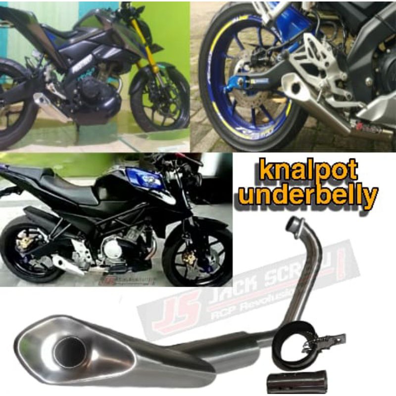 knalpot racing underbelly Yamaha xabre Vixion r16
