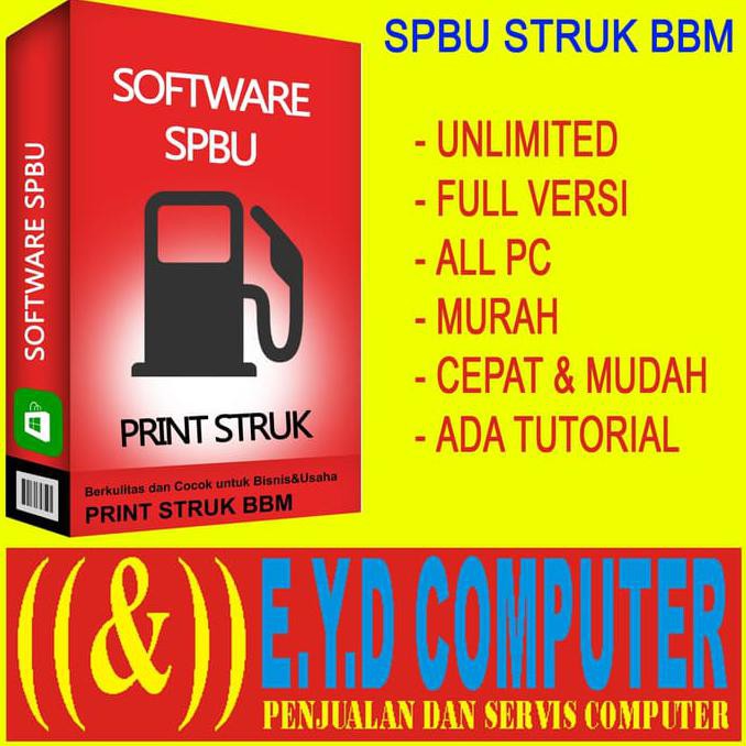 PROGRAM SPBU FULL VERSION BANYAK PC APLIKASI CETAK STRUK BBM BANYAK PRODUK TERBATAS