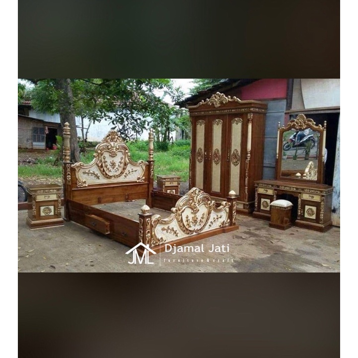 kamar set ukir jati model cinta , tempat tidur ukir, lemari cinta murah, kamar set murah jati jepara