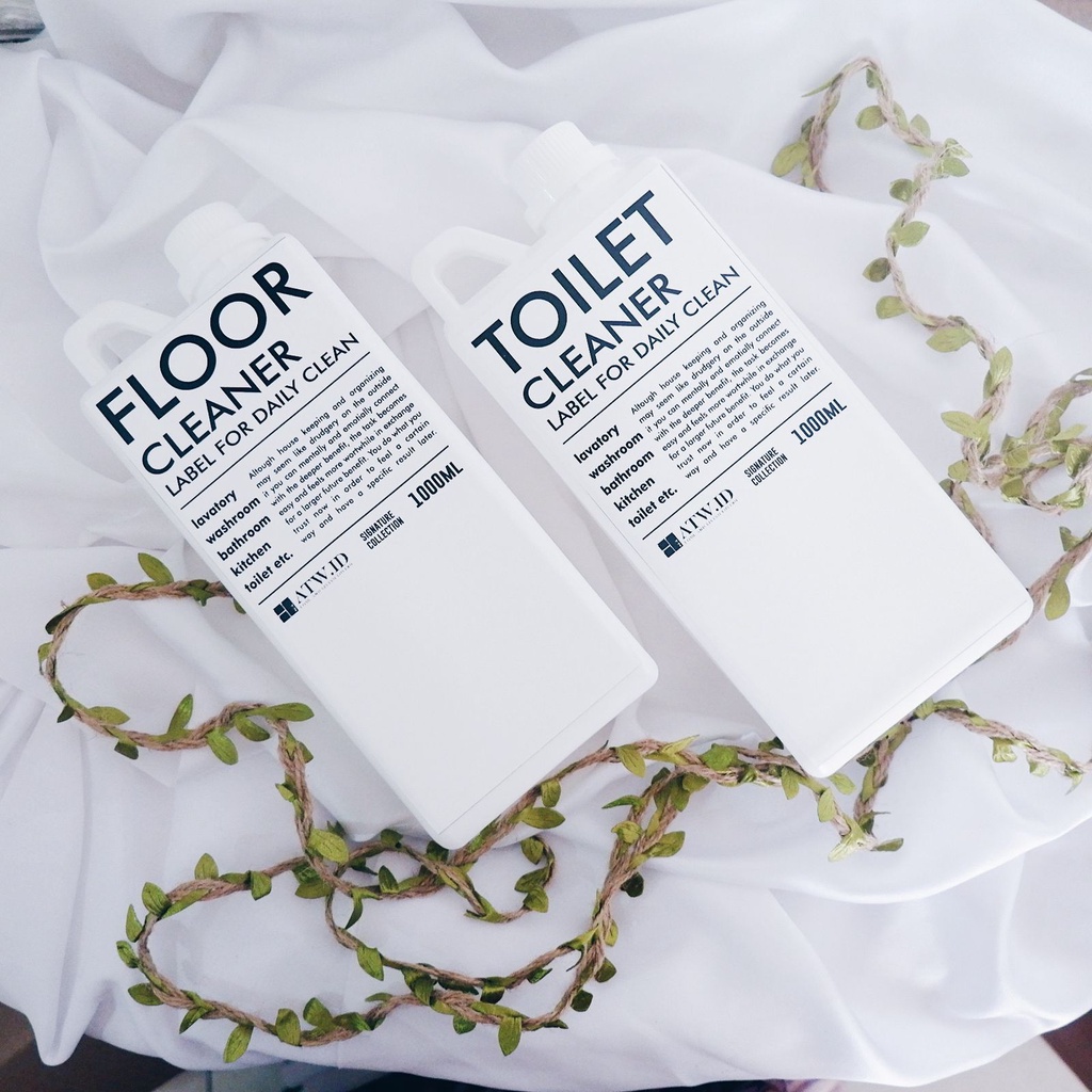 KOTAK 2 - BOTOL REFILL DETERGENT SOFTENER BLEACH LAUNDRY ROOM FREE LABEL STICKER AESTHETIC MURAH