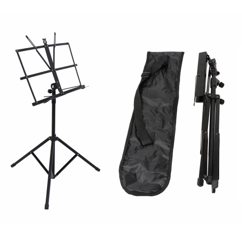 Stand Partitur Musik Adjustable Ukuran 65cm - 135cm Dengan Tas Penyimpanan