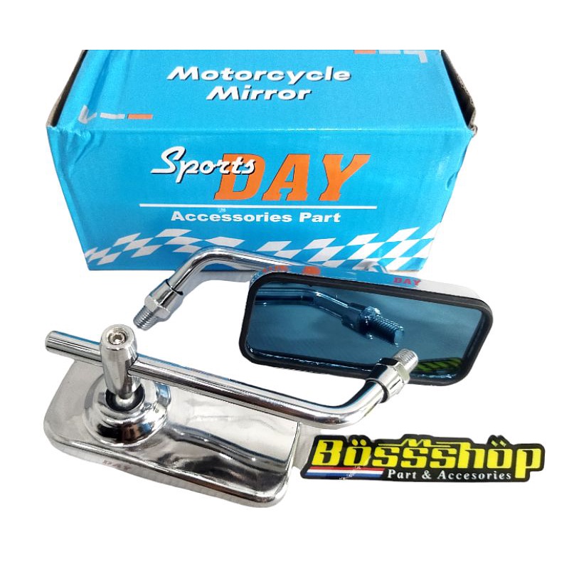 Spion Import DAY Kaca KOTAK - OVAL Spion Motor Clasic All Motor HONDA - YAMAHA SEPASANG