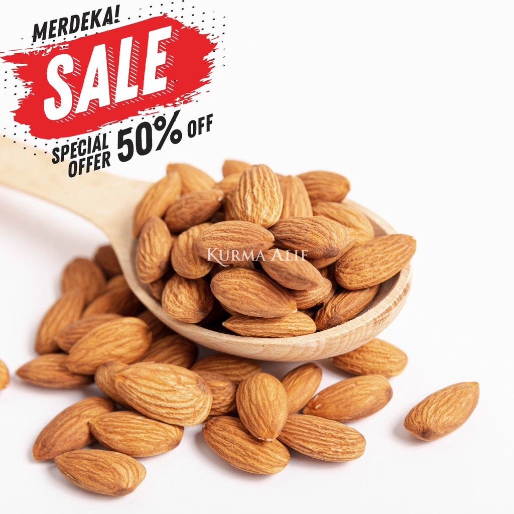 Roasted Almond Kupas 250 Gram | Kacang Almond Kupas Panggang Premium