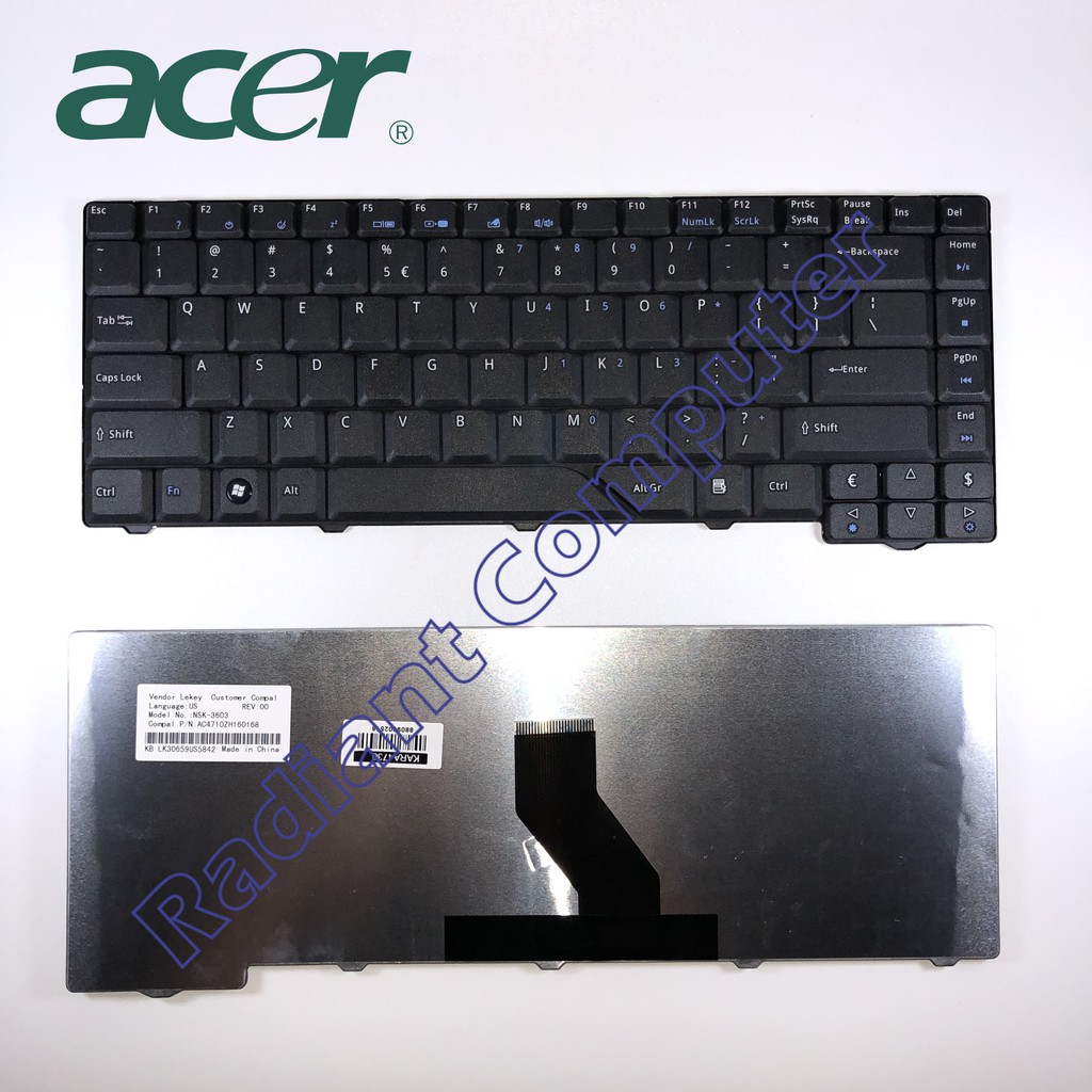 Keyboard Acer Aspire 4920 5220 5310 5315 5320 5520 5710 5715 BLACK