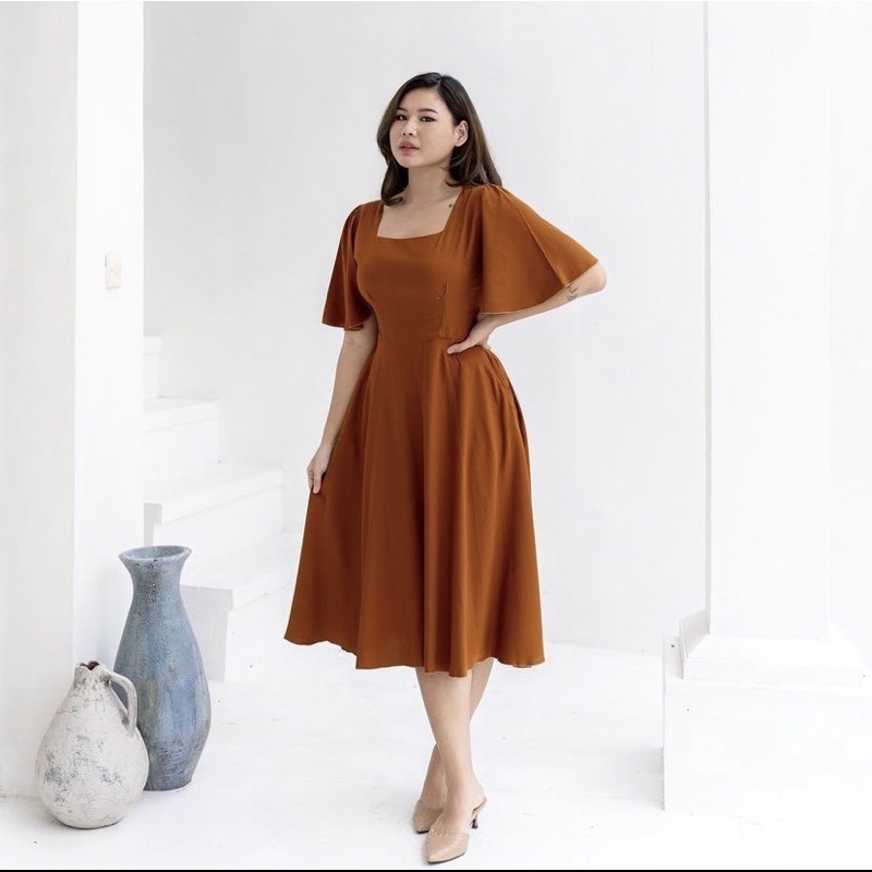 Indiand_co Laluna midi dress cinnamon