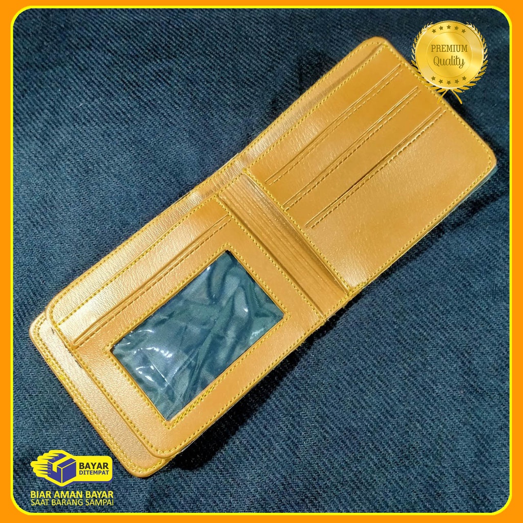 Fashion Dompet Pria pendek levis Bahan Kulit sintetik premium