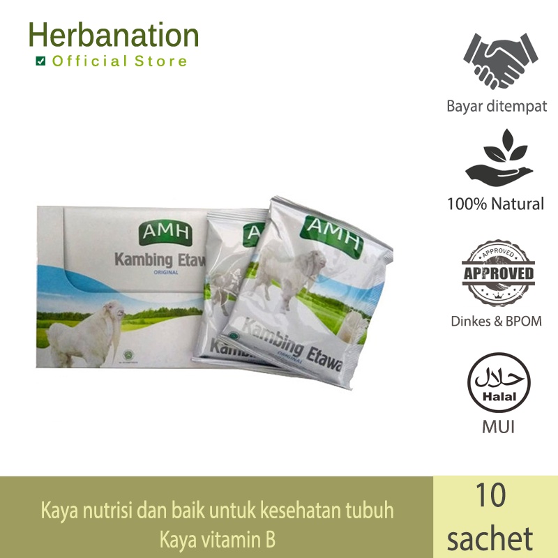 

Amh susu kambing etawa original isi 10 sachet | Kaya nutrisi dan baik untuk kesehatan tubuh
