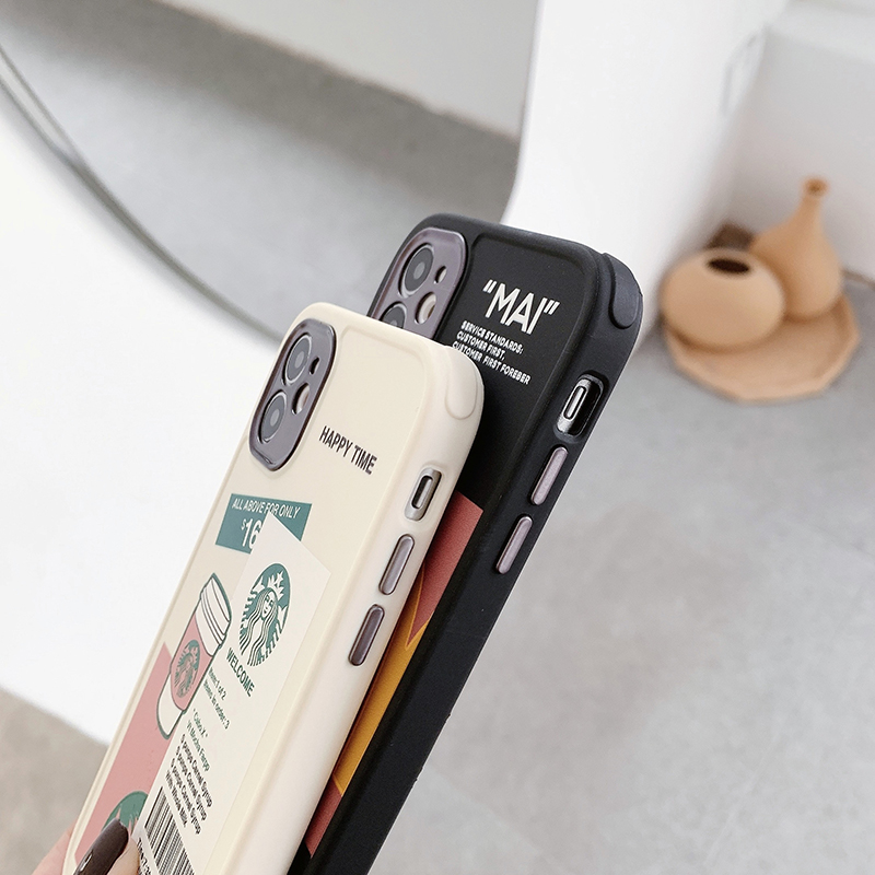 [Removable lens] McDonald's and Starbucks are used for casing iPhone 12 pro max iPhone Pro 11 iPhone 7 8 Plus X Xr Xs XsMax se2020 anti-drop and anti-drop full-cover lens soft case