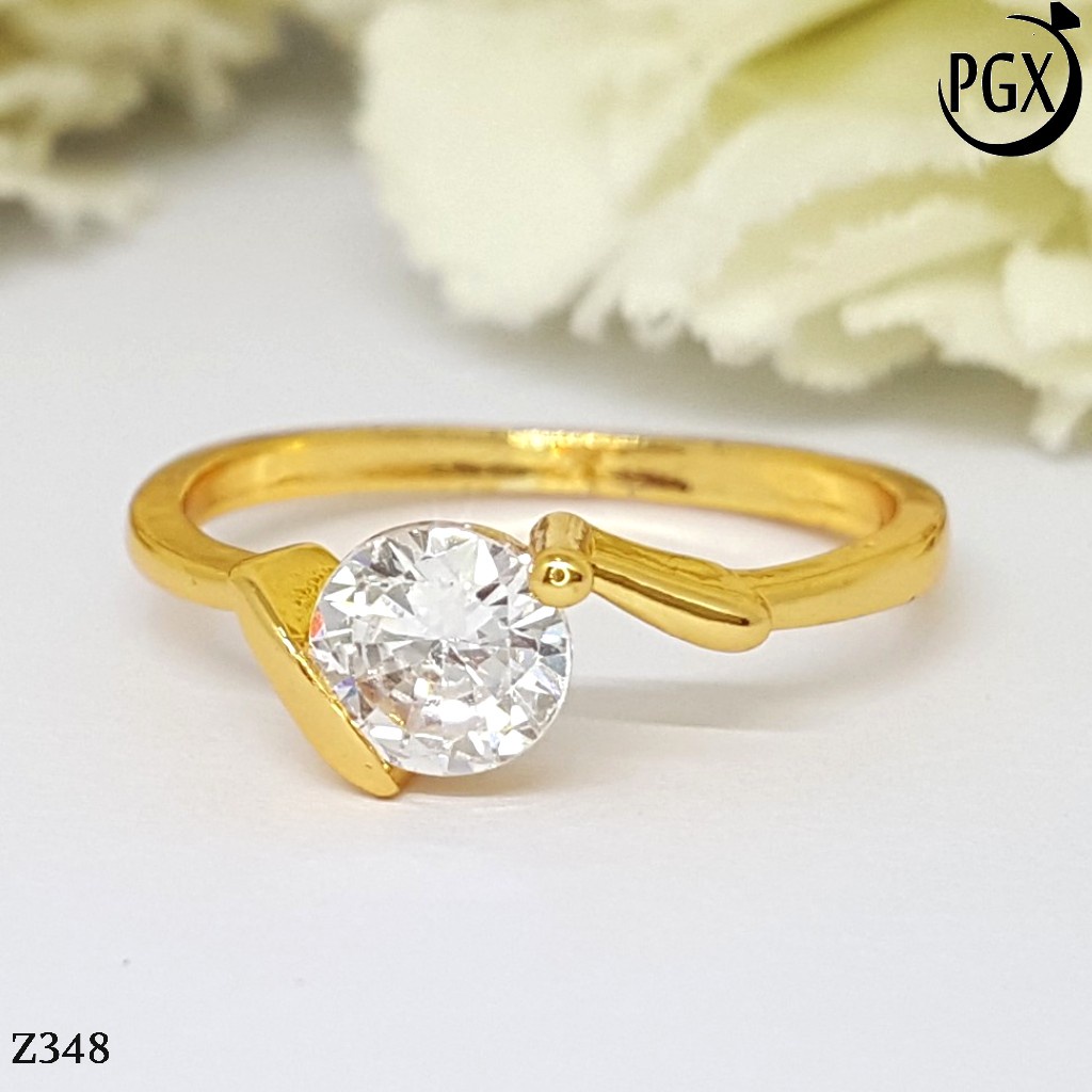 PGX Cincin Xuping Wanita Aksesoris Fashion Perhiasan Lapis Emas Premium - Z348