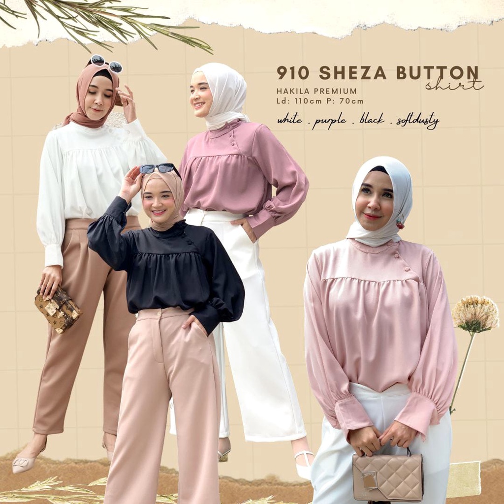 SHEZA BUTTON SHIRT / ATASAN / TOP / ATASAN KERJA / BLOUSE