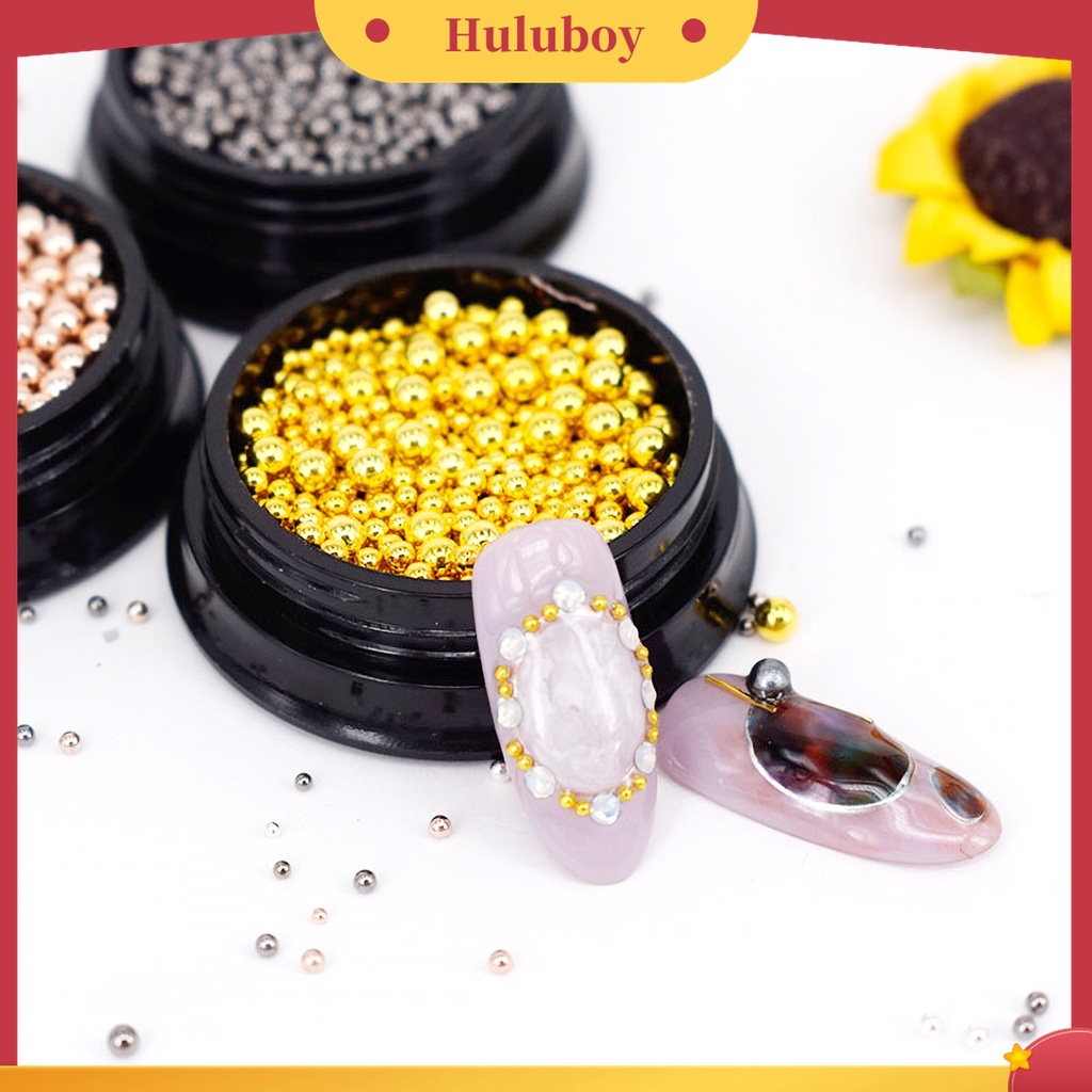 Huluboy Huluboy♡ Aksesoris Stud Bola 3D Bahan Metal Untuk Dekorasi Kuku