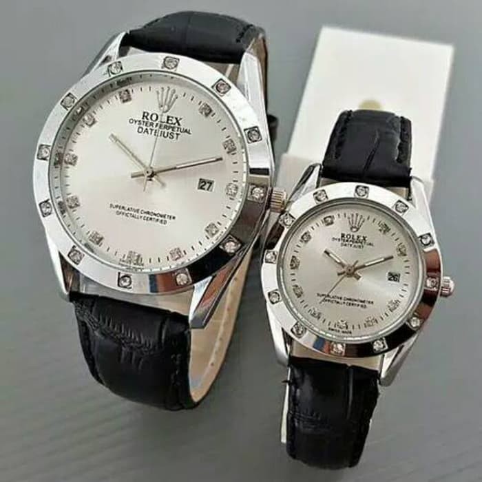 Jam Tangan Rolex Couple Hitam PP Terbatas